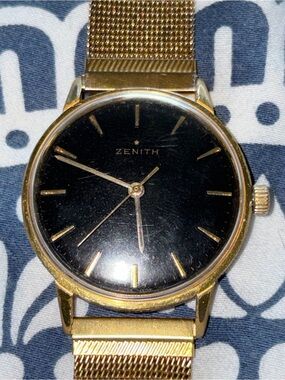 Zenith Gold-Tone Case with Black Dial Men's Watch